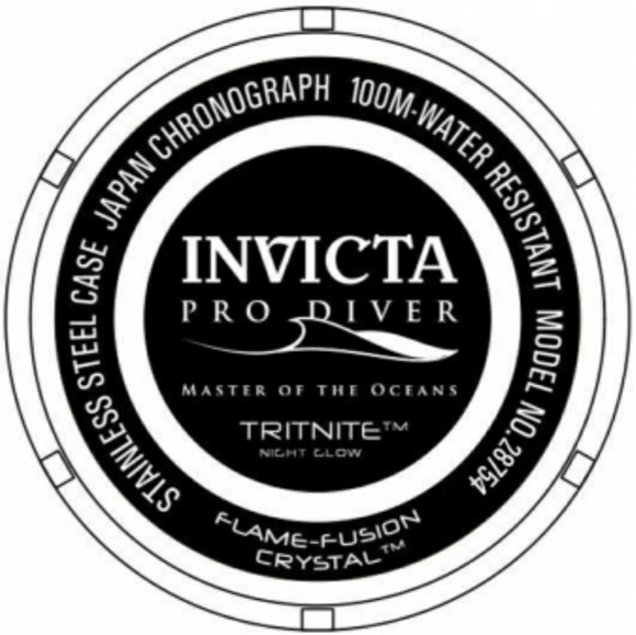 Invicta Pro Diver black/gold XL men's watch 28754 NEW - Picture 2 of 4